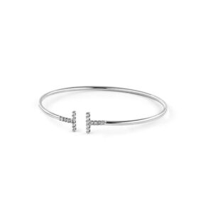 DAISY CRYSTAL BANGLE SILVER