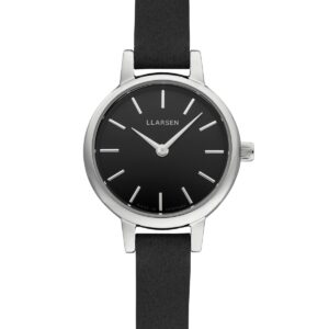 LLARSEN LYKKE Steel Watch Coal Leather