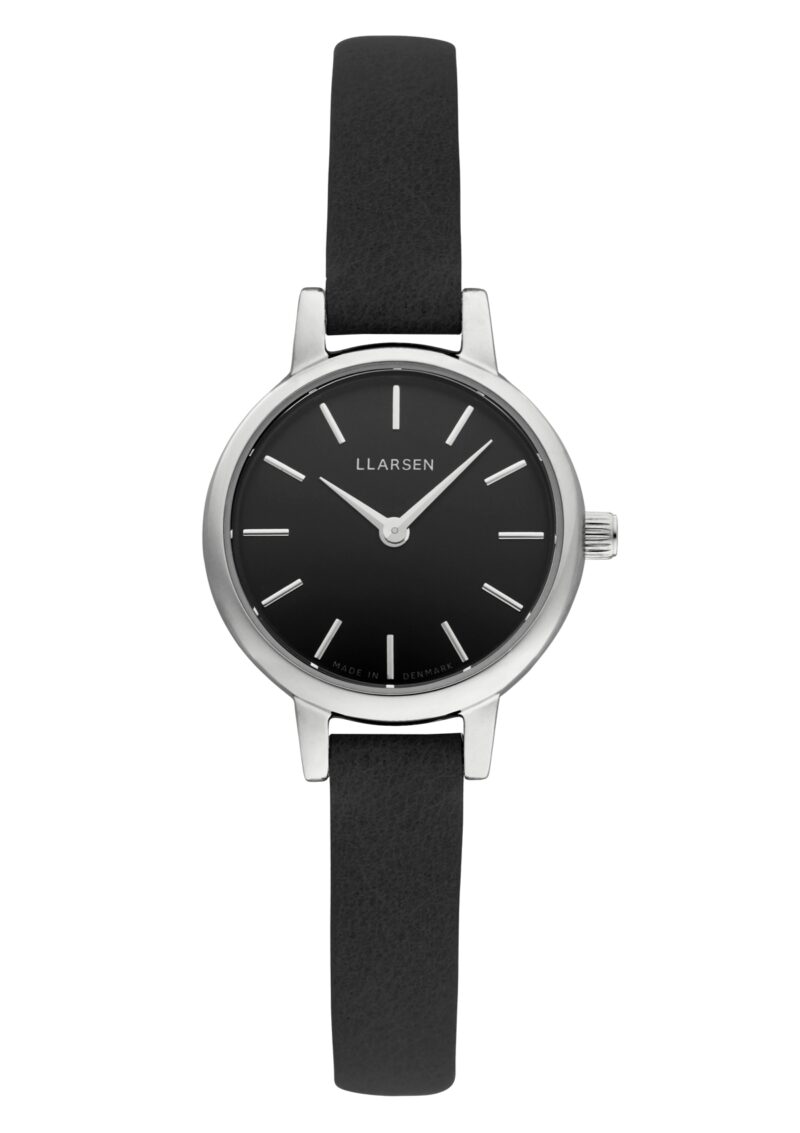 LLARSEN LYKKE Steel Watch Coal Leather