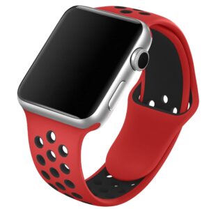 CarloA Apple Watch Red Silicone Strap 38/40 mm