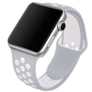 CarloA Apple Watch light grey Silicone Strap 38/40 mm