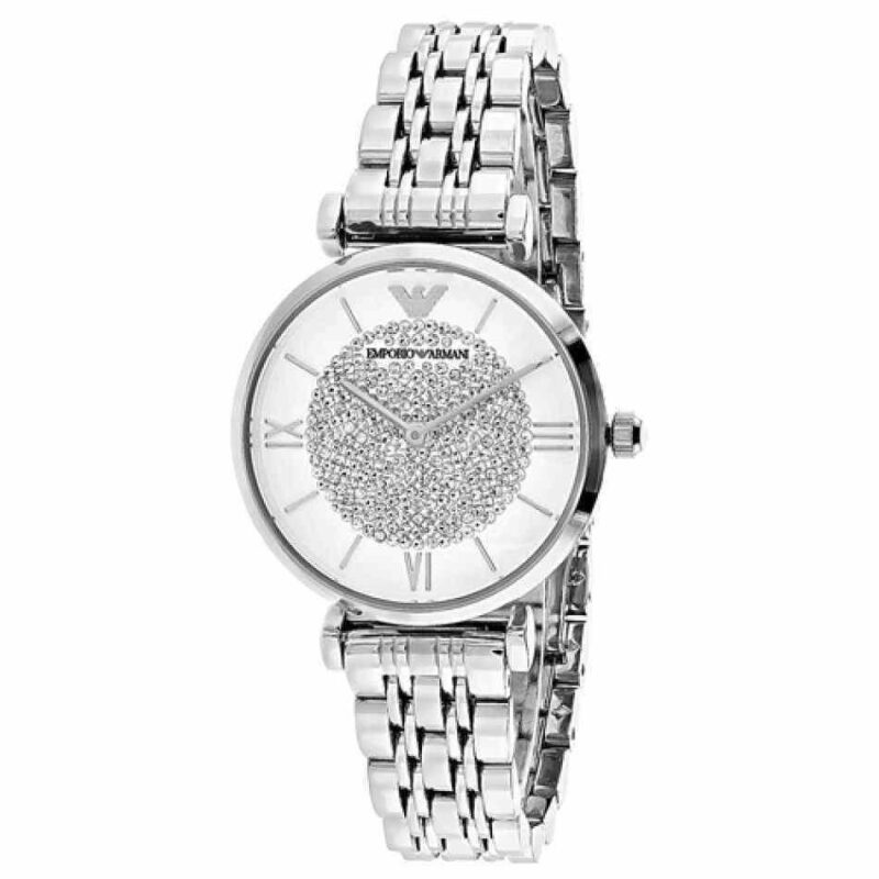 Emporio Armani Gianni T-bar Silver Diamant AR1925