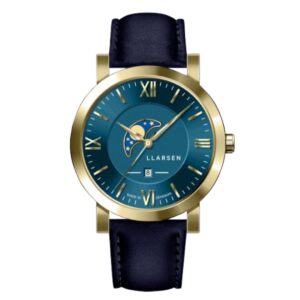 LLARSEN HUGO Gold Blue Leather