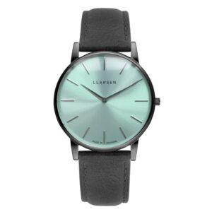 LLARSEN OLIVER Oxidized Watch Coal Leather